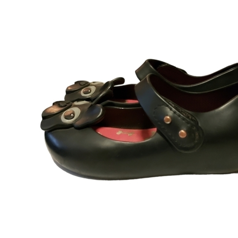 Mini Melissa‎ Frenchie Bulldog Child Shoes Size 8 Black Pre-owned - Picture 4 of 11
